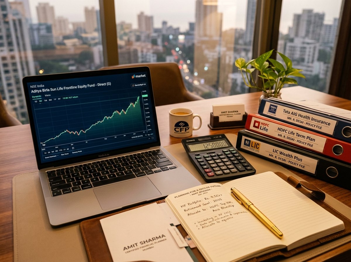 Executive Financial Planner Workspace with LIC & Tata AIG Policies